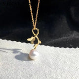 925 Silver Necklaces Freshwater Pearl Pendants Wholesales