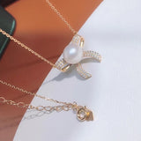 925 Silver Necklaces Women Jewelry 9-10mm Freshwater Pearl Pendants