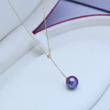 925 Silver Necklace w/ 9-10mm Natural Freshwater Pearl Pendant