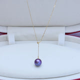 925 Silver Necklace w/ 9-10mm Natural Freshwater Pearl Pendant