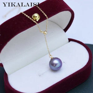 925 Silver Necklace w/ 9-10mm Natural Freshwater Pearl Pendant