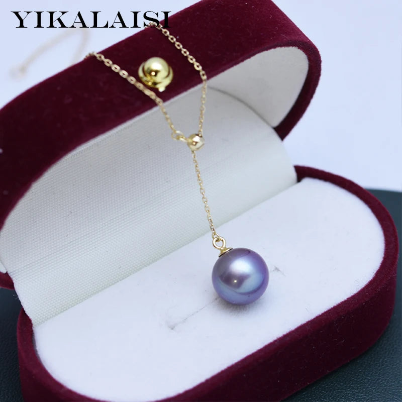 925 Silver Necklace w/ 9-10mm Natural Freshwater Pearl Pendant