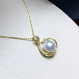 925 Silver Pendant Women's Jewelry 10-11mm Freshwater Pearl Necklaces