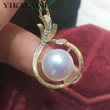 925 Silver Pendant Women's Jewelry 10-11mm Freshwater Pearl Necklaces