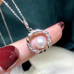 925 Silver Pendant Necklace with Natural Freshwater Pearl