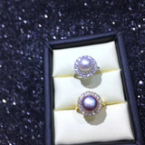 925 Sterling Silver Freshwater Pearl Ring for Women