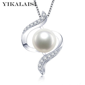 925 Silver Freshwater Pearl Necklace for Office Women
