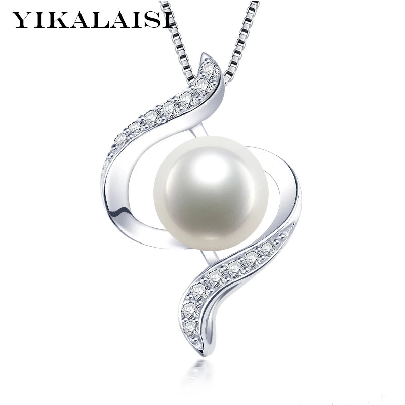 925 Silver Freshwater Pearl Necklace for Office Women