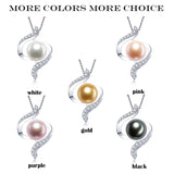 925 Silver Freshwater Pearl Necklace for Office Women