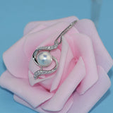 925 Silver Freshwater Pearl Necklace for Office Women