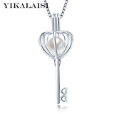 925 Silver Cage Pendant Freshwater Pearl Jewelry Gift