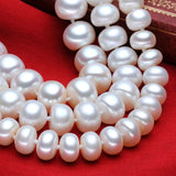 925 Silver Freshwater Pearl Necklace 8-11mm Womens Jewelry