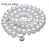 925 Silver Freshwater Pearl Necklace 8-11mm Womens Jewelry