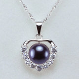 925 Silver Freshwater Pearl Pendant for Women Wedding