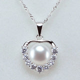 925 Silver Freshwater Pearl Pendant for Women Wedding