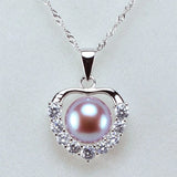 925 Silver Freshwater Pearl Pendant for Women Wedding