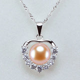 925 Silver Freshwater Pearl Pendant for Women Wedding
