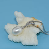 925 Silver Pearl Necklace Pendant Women