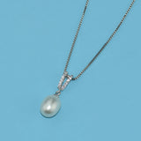 925 Silver Pearl Necklace Pendant Women