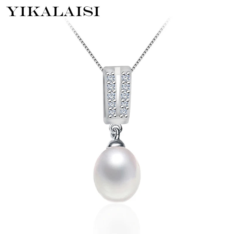 925 Silver Pearl Necklace Pendant Women