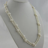 Long Multilayer Pearl Necklace for Women Accessories Statement Necklace