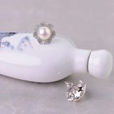 Natural Pearl Earrings 925 Silver Jewelry Women 9-10mm Purple Pink