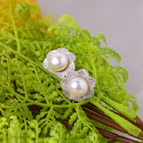 Natural Pearl Earrings 925 Silver Jewelry Women 9-10mm Purple Pink