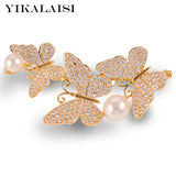 Natural Oblate Pearl Brooch Pin For Women