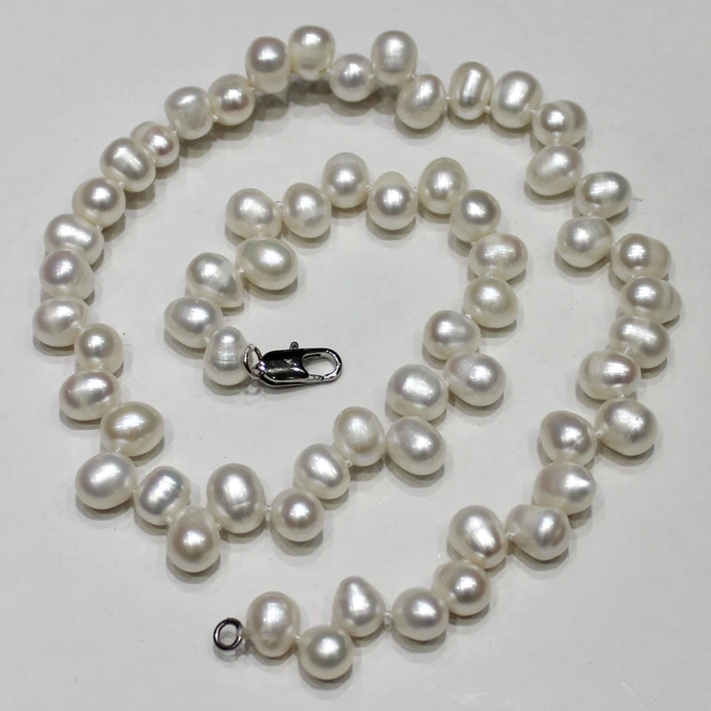 Fresh Water Pearl Necklace Rice Grain Shape
