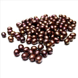 20 Capsules Large Hole Freshwater Pearl Beads Brown Purple Gray
