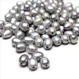 20 Capsules Large Hole Freshwater Pearl Beads Brown Purple Gray