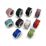 20pcs Mix Colors Clay Beads Rhinestone Charms for Bracelet DIY