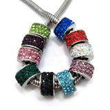 20pcs Mix Colors Clay Beads Rhinestone Charms for Bracelet DIY