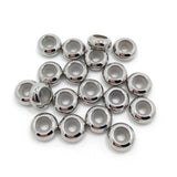 20pcs Stainless Steel Rubber Stopper Beads for 3mm Bracelet