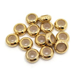 20pcs Stainless Steel Rubber Stopper Beads for 3mm Bracelet