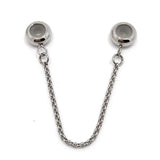 20pcs Stainless Steel Rubber Stopper Beads for 3mm Bracelet