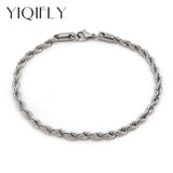 6pcs Men's Stainless Steel Chain Bracelet Not Fade