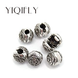 50pcs Antique Silver Flower Clip Beads Stopper for European Bracelet DIY