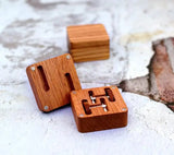 Personalized Mens Cufflinks Box Wedding Groom Wood Holder