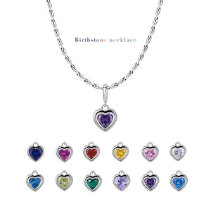 925 Silver Aquamarine Heart Pendant Necklace Women European Party Jewelry