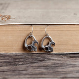 925 Sterling Silver Gothic Skull Earring Street Style Men Women Halloween