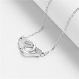 925 Silver Handcuff Bracelet Menottes Couple Jewelry