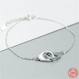 925 Silver Handcuff Bracelet Menottes Couple Jewelry