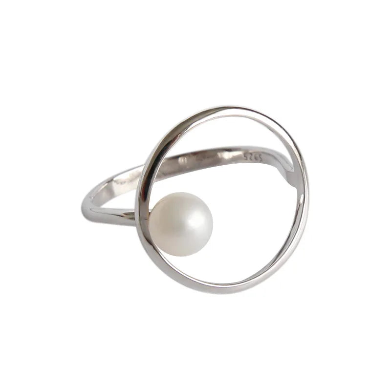 Sterling Silver Freshwater Pearl Ring for Girls