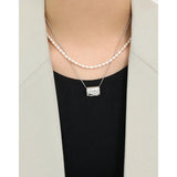 925 Silver Baroque Pearl Necklace Women Clavicle Jewelry