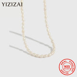 925 Silver Baroque Pearl Necklace Women Clavicle Jewelry