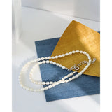 925 Silver Baroque Pearl Necklace Women Clavicle Jewelry