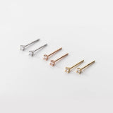 925 Sterling Silver Zircon Stud Earrings For Women Bling Small Earrings