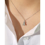 925 Silver Mini Bear Pendant Chain Necklace Wedding