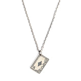 Sterling Silver Poker Necklace Hip-hop Street Style Jewelry Gift